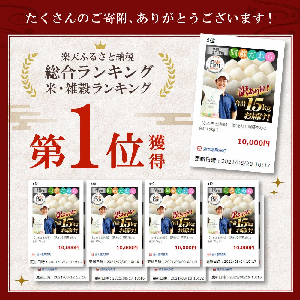 【ふるさと納税】高評価★4.25 令和7年産 お米 阿蘇だわら 選べる 容量 ( 5kg～54kg / 無洗米・精米・玄米 ) R7 熊本県 高森町 白米 ブレンド米 5kg 10kg 15kg 20kg 30kg
