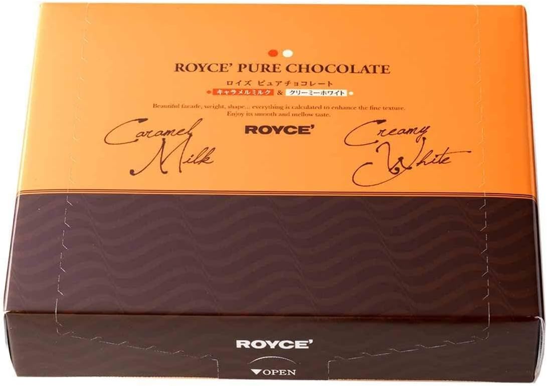 【ROYCE】チョコのコクがあります！ ロイズピュアチョコレート[キャラメルミルク＆クリーミーホワイト] １箱 40個 (x 1)