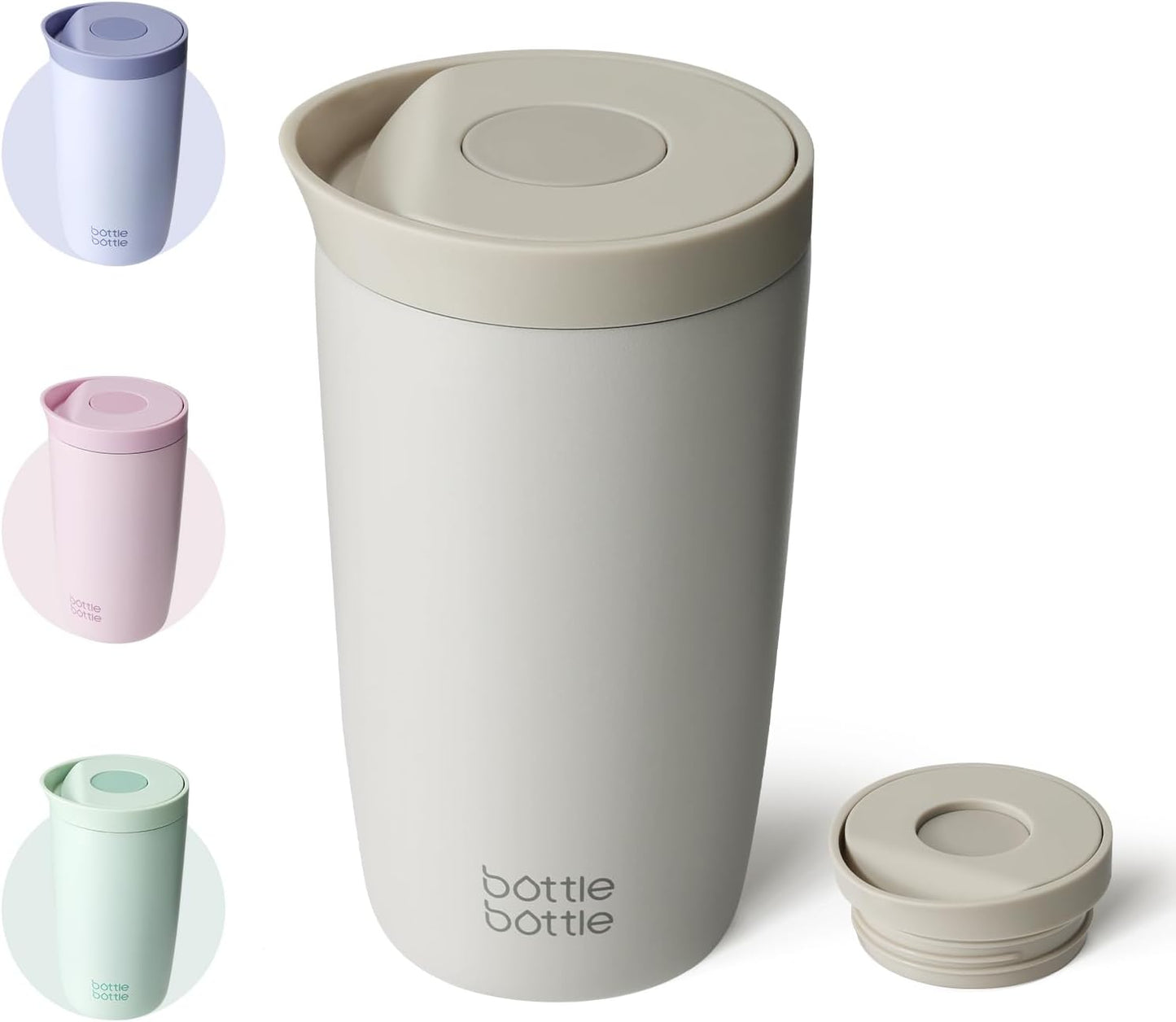 BOTTLE BOTTLE タンブラー ワンタッチ開閉 漏れ防止 真空断熱 サーモマグ コーヒー お茶用 保温保冷 ステンレス製 携帯マグ ボトル