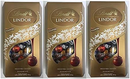 リンツ LINDT リンドール LINDOR アソート ゴールド 4種 個包装 600グラム (x 1)