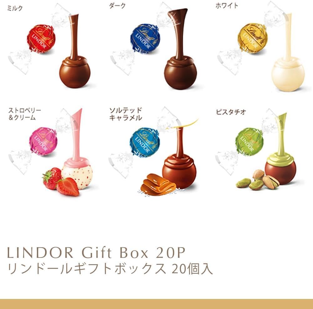 【Lindt公式】リンツ Lindt チョコレート リンドールギフトボックス ホワイトデー お返し 20個入 手提げ袋付き ショッピングバッグXS付