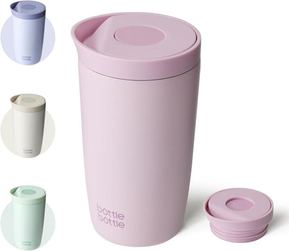 BOTTLE BOTTLE タンブラー ワンタッチ開閉 漏れ防止 真空断熱 サーモマグ コーヒー お茶用 保温保冷 ステンレス製 携帯マグ ボトル
