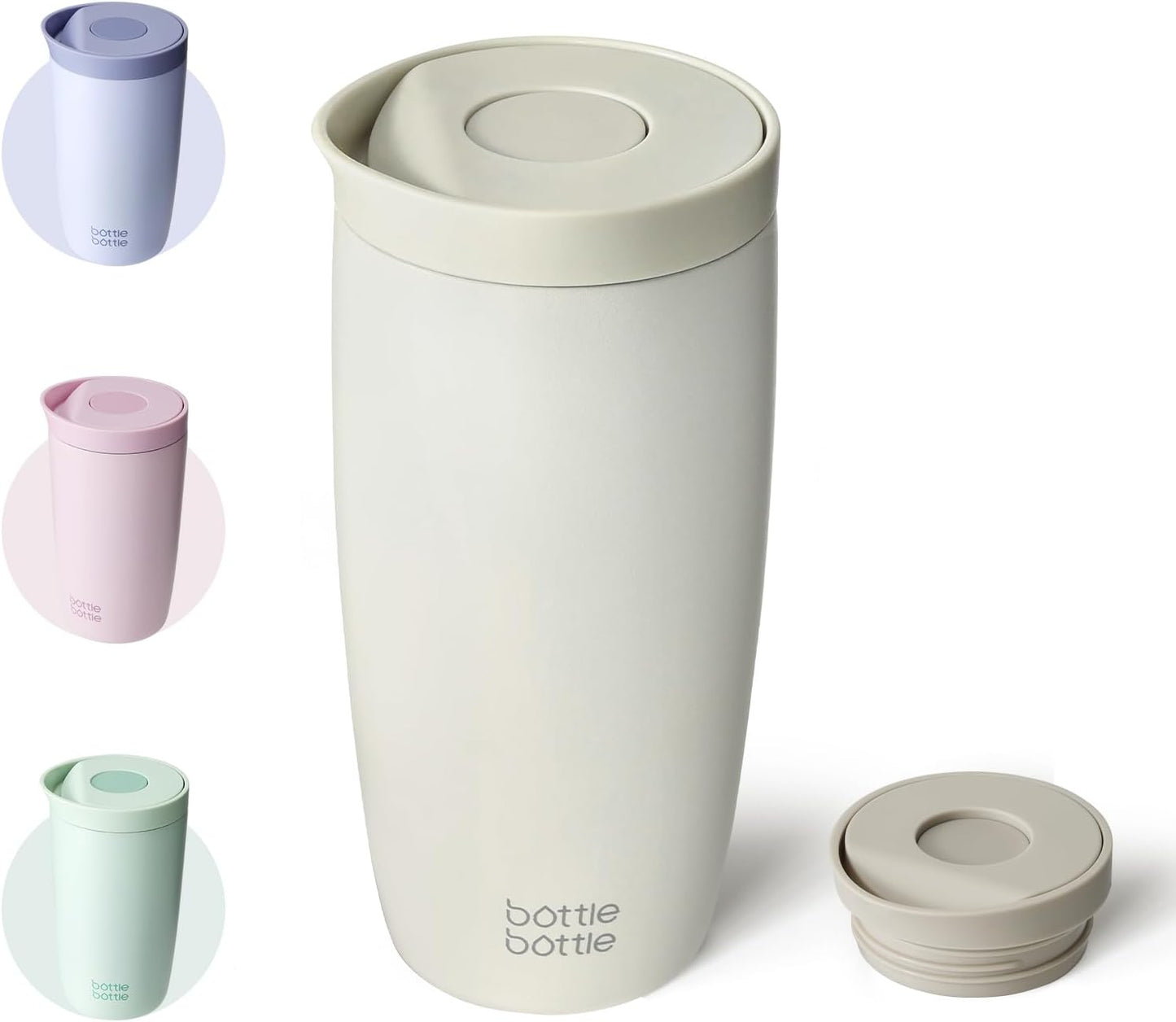 BOTTLE BOTTLE タンブラー ワンタッチ開閉 漏れ防止 真空断熱 サーモマグ コーヒー お茶用 保温保冷 ステンレス製 携帯マグ ボトル