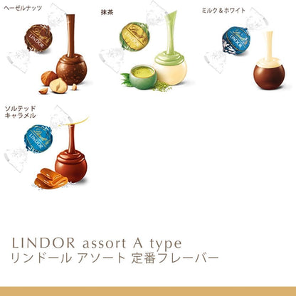【Lindt公式】リンツ Lindt チョコレート リンドール 9種類アソート バレンタイン 大人リッチ 17個＋リンツ チョコウェイファー1個 個包装 リーフレット付