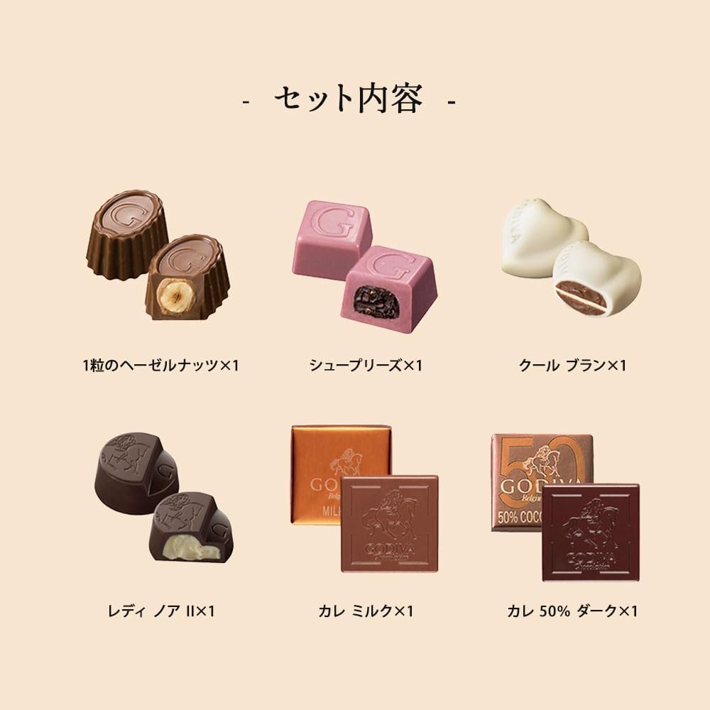 ゴディバ チョコ GODIVA ハートオブゴールドコレクション 6粒入 ギフトカード付 公式ショッパー付 バレンタイン プレゼント