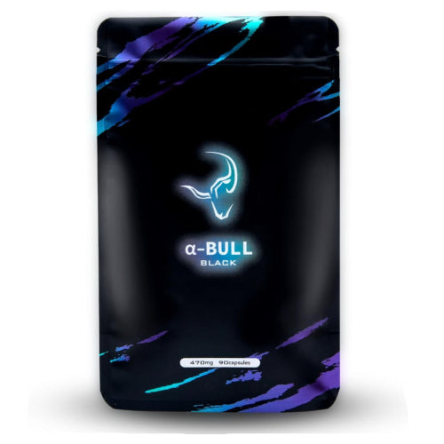【α-BULL BLACK × 1袋90粒入り（30日分）】 起動力特化型サプリ 3大原因にアプローチ シトルリン アルギニン α-GPC オルニチン オメガ3脂肪酸 必須アミノ酸 伝統成分69種類配合 国内GMP認定工場製造 アルファブル ブラック
