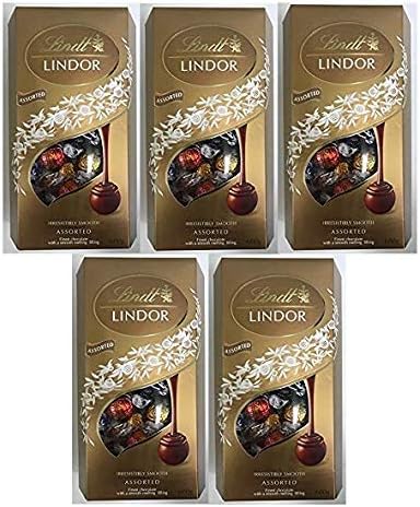 リンツ LINDT リンドール LINDOR アソート ゴールド 4種 個包装 600グラム (x 1)