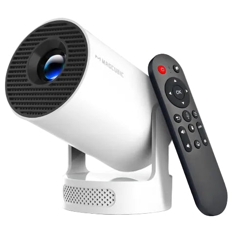 プロジェクター 家庭用 【APP利用可能・360°HIFI立体スピーカー】Magcubic ぷろじえくたー 小型 Bluetooth5.4 18000ルーメン プロジェクター天井投影 1080P Wi-Fi6 4K対応 短距離投影 自動台形補正 操作簡単 projector IOS/Android/パソコン/DVD/PS機/SWITCH接続可 プレゼントに最適 日本語取扱書 (白)