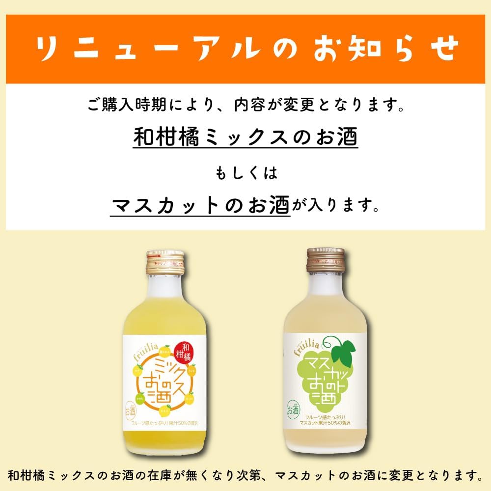 中埜酒造 國盛 高果汁リキュール 飲み比べセットNo3 [ リキュール 7度 日本 愛知県 300ml×6本 ビン ギフトBOX入り ]