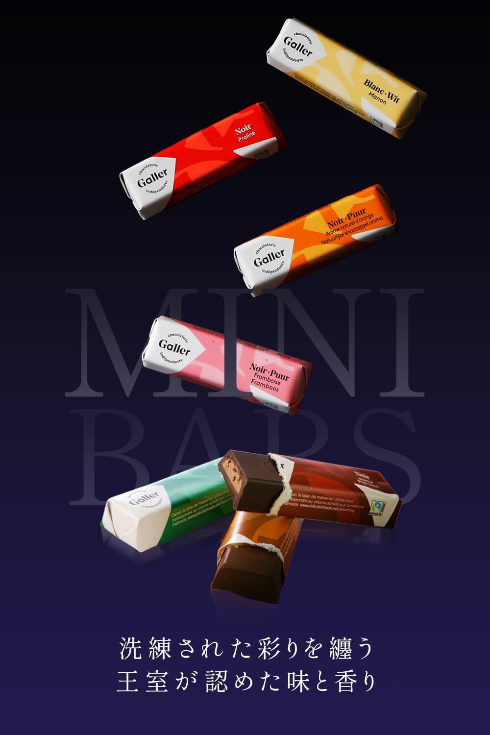 母の日 ギフト ガレー Galler チョコレート ベルギー王室御用達 ミニバー 10本入り 食べ物 お菓子 スイーツ 高級 手さげ袋付き