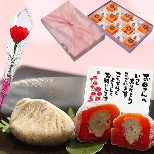 母の日 ギフト お菓子 和菓子 スイーツ プレゼント 花 カーネーション 母の日のプレゼント 人気 食べ物 岐阜中津川 栗100％ 栗きんとん 7個 栗柿 8個 入り (イベントギフト)