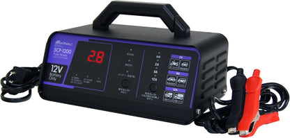 メルテック(meltec) 全自動パルスバッテリー充電器 (ファミリーバイク/オートバイ) 12V専用 MeltecPlus 定格0.75A バッテリー診断機能付 維持充電(トリクル充電)方式 長期保証3年 MP-200
