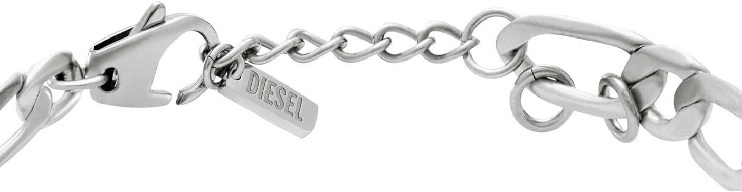 Diesel オールジェンダー ステンレススチールブレスレット, One Size, 金属, 宝石なし