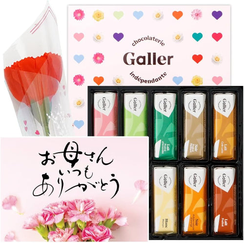 母の日 ギフト ガレー Galler チョコレート ベルギー王室御用達 ミニバー 10本入り 食べ物 お菓子 スイーツ 高級 手さげ袋付き