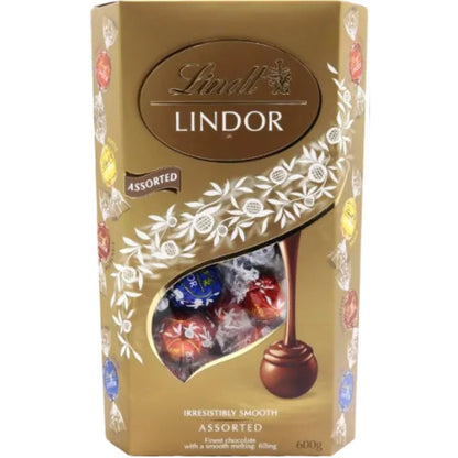 リンツ LINDT リンドール LINDOR アソート ゴールド 4種 個包装 600グラム (x 1)