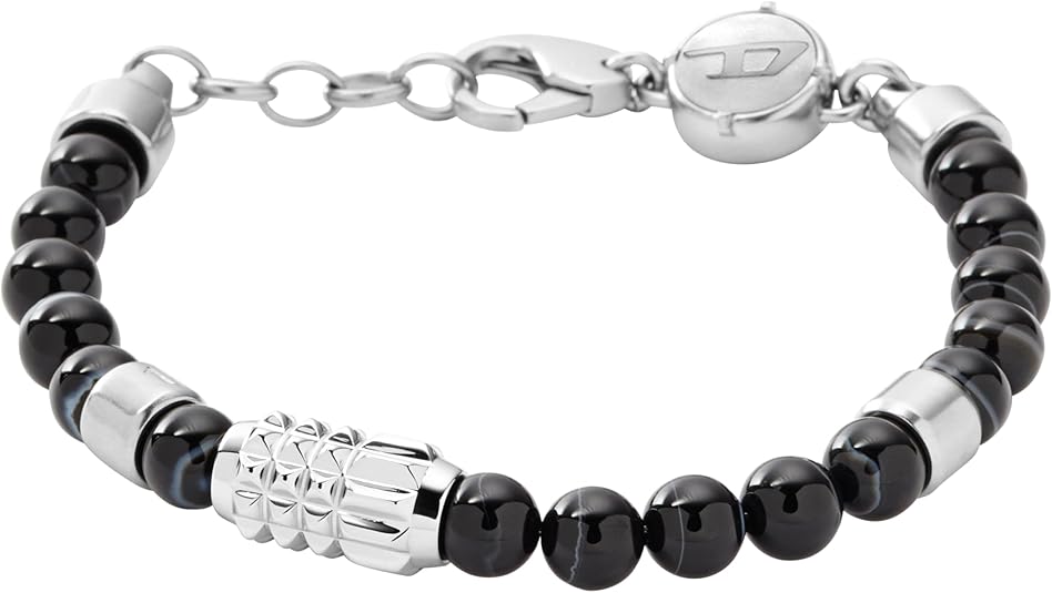 Diesel オールジェンダー ステンレススチールブレスレット, One Size, 金属, 宝石なし