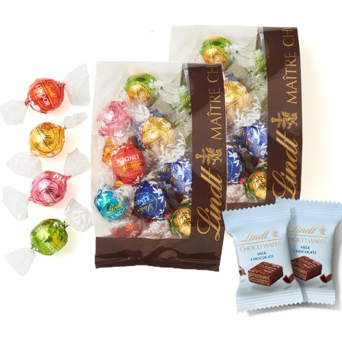 【Lindt公式】リンツ Lindt チョコレート リンドール 11種類アソート 母の日 ギフト 定番フレーバー 17個＋リンツ チョコウェイファー1個 2袋セット 個包装 リーフレット付 Lindt(リンツ)のストアを表示
