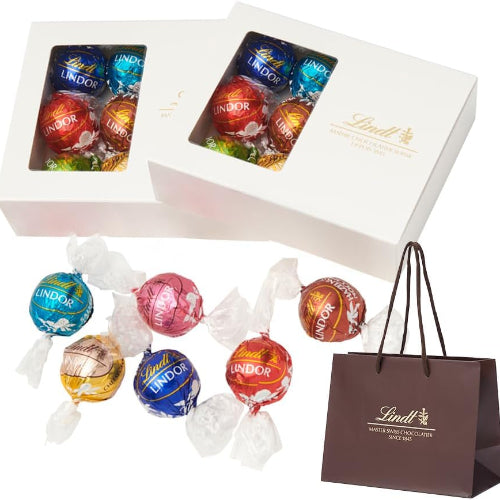 【Lindt公式】リンツ Lindt チョコレート リンドール ミニテイスティングセット ピック&ミックス 母の日 ギフト 10個入×2箱セット 推し活 手提げ袋付き ショッピングバッグ付