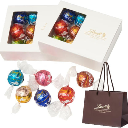 【Lindt公式】リンツ Lindt チョコレート リンドール ミニテイスティングセット ピック&ミックス 母の日 ギフト 10個入×2箱セット 推し活 手提げ袋付き ショッピングバッグ付
