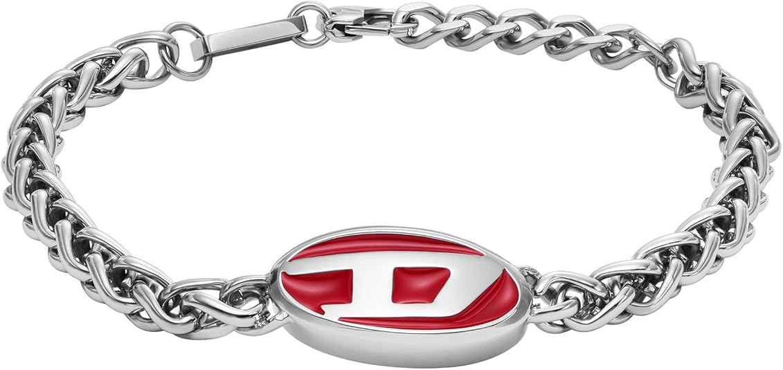 Diesel オールジェンダー ステンレススチールブレスレット, One Size, 金属, 宝石なし