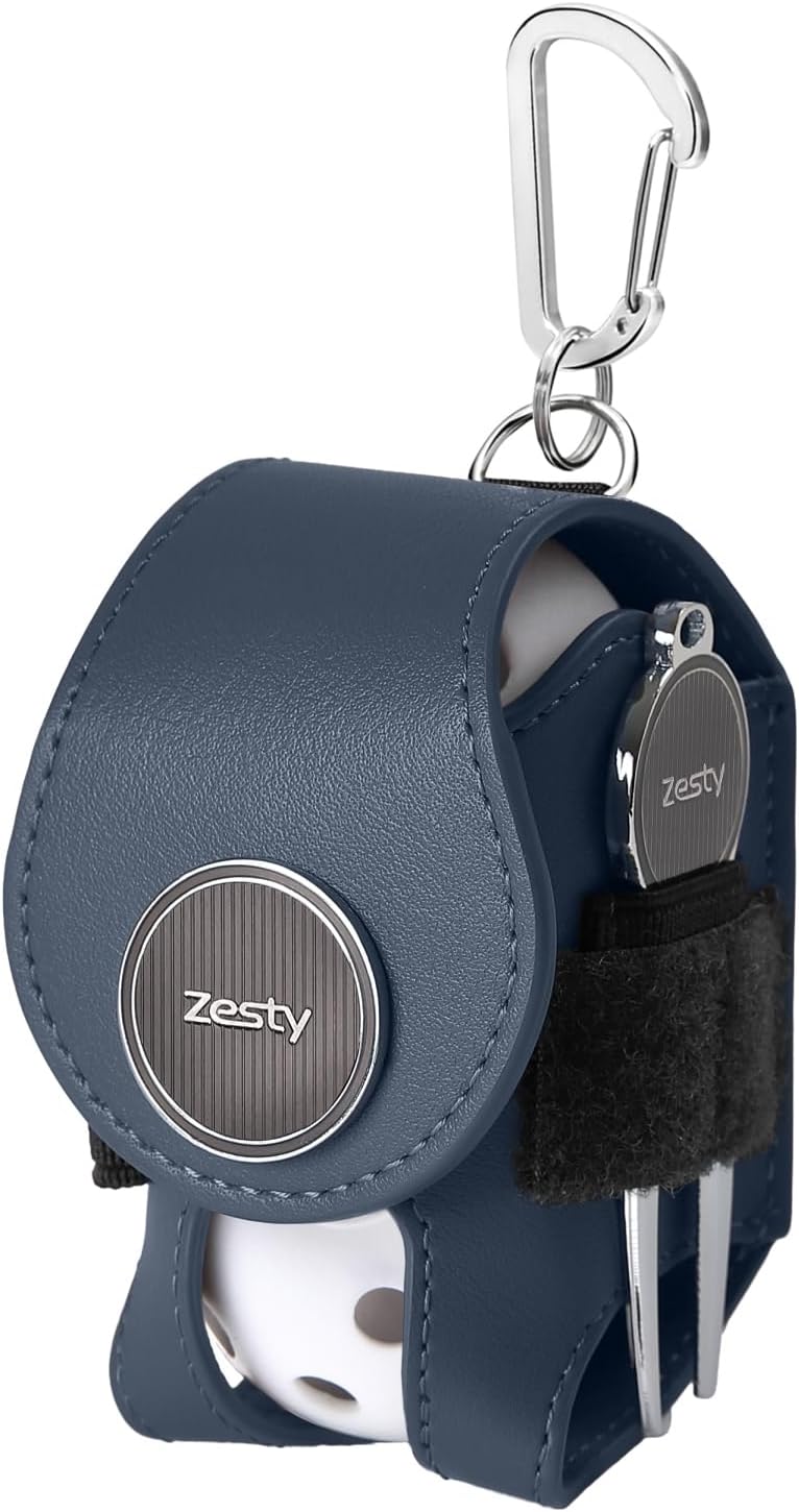 Zesty ゴルフボールケース ボールポーチ グリーンフォーク マーカー