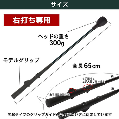 Tabata(タバタ) ゴルフ スイング 素振り 練習用品 トルネードスティック ショート ロング GV0231/GV0232