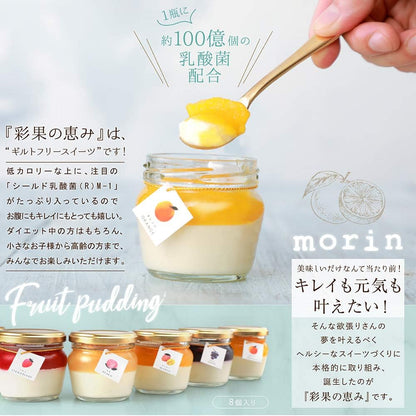 母の日 ギフト スイーツ 花 セット 菓匠もりん 彩果の恵み 8個 (生チーズケーキ + まるごと果肉ゼリーの贅沢2層) 6種の果物 お取り寄せ 洋菓子 (母の日カード+ミニカーネーション付)