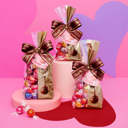 【Lindt公式】リンツ Lindt チョコレート リンドール ファミリーパック シーズナル 70個入 バレンタイン ギフト ショッピングバッグM付