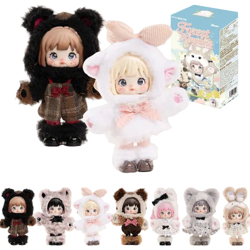 TOP TOY × Nommi「森の王国」シリーズ 可動フィギュア 五個関節可動 【1ピース】人形 アクションフィギュア ぬいぐるみ ペンダント カバー かわいい ガチャガチャ ブラインドボックス フィギュア プラモデル プレミアム おもちゃソフビ 誕生日 プレゼント オリジナル キャラクター クリスマス ギフトコレクター向け