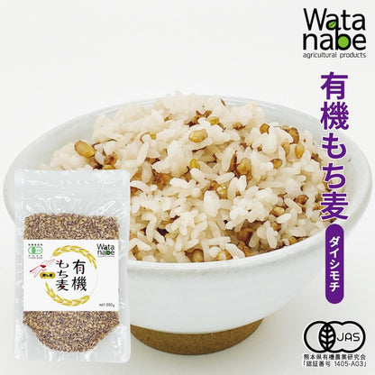 【もち麦,200g】ダイシモチ 有機JAS認証 熊本県産 β-グルカン 食物繊維 健康維持 満腹感 混ぜて炊くだけ オーガニック