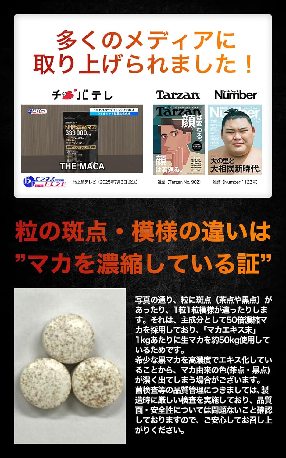 【売上世界No1/医師監修】50倍濃縮 マカ サプリ 333,000mg 亜鉛 450mg シトルリン 24,000mg バイオペリン 150mg アルギニン 【テレビで紹介されました】 THE MACA 栄養機能食品 (12種類の ビタミン ミネラル) 日本製 150粒 WELLMOTTO