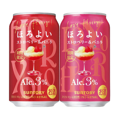 ほろよい ストロベリー&バニラ 350ml 24本 【甘酸っぱく華やかなフレーバー】 [サントリー チューハイ]