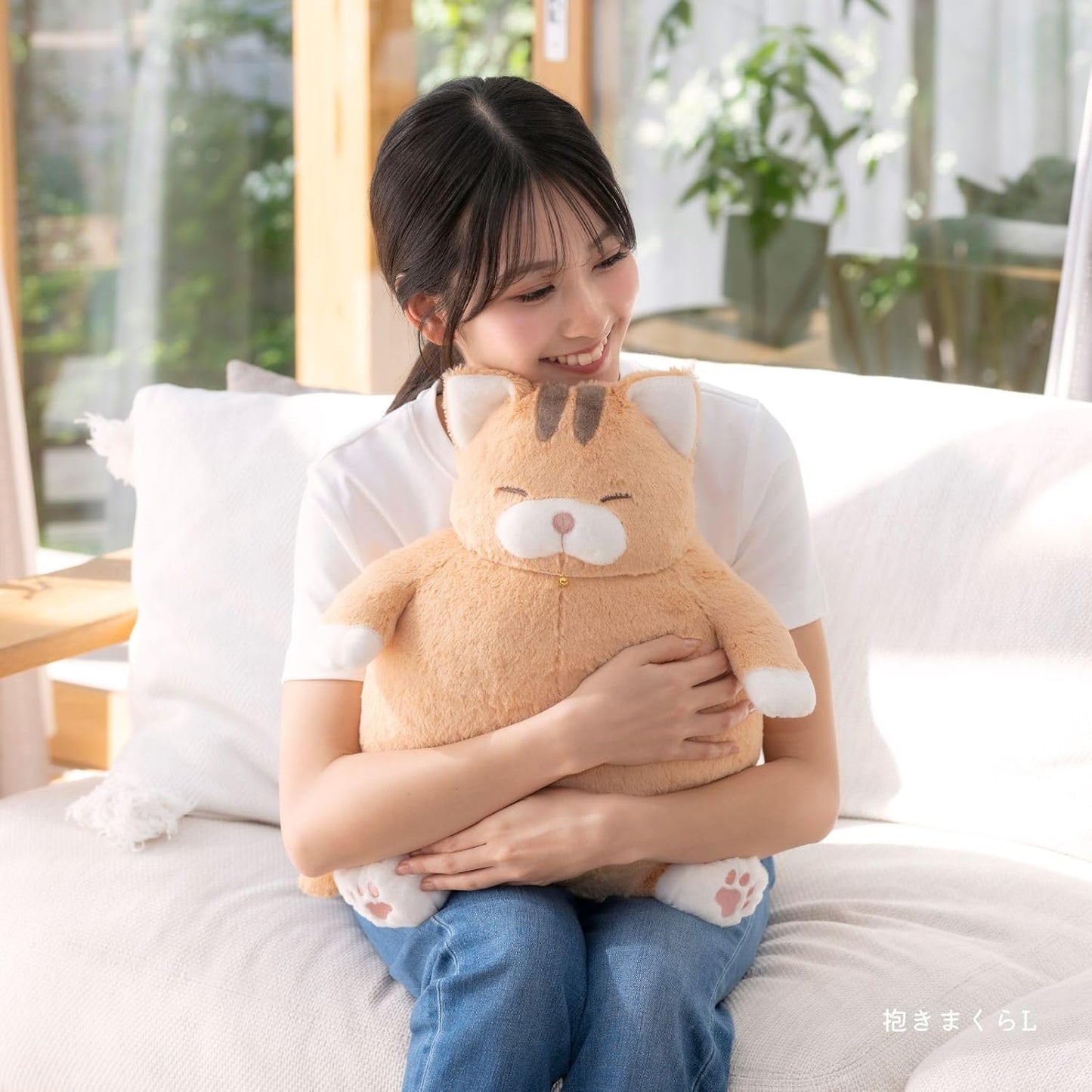 りぶはあと はちわれのかつお 抱き枕 ぬいぐるみ Mサイズ 全長約26cm