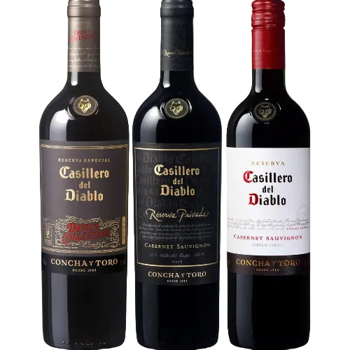 カッシェロ・デル・ディアブロ プレミアムチリワイン ブランド 売れ筋商品 バンドルセット 【 フルボディ 赤ワイン チリ 750ml×3本 】【悪魔の蔵