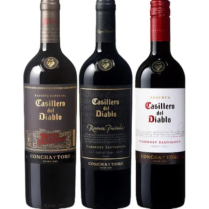 カッシェロ・デル・ディアブロ プレミアムチリワイン ブランド 売れ筋商品 バンドルセット 【 フルボディ 赤ワイン チリ 750ml×3本 】【悪魔の蔵