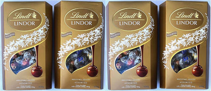 リンツ LINDT リンドール LINDOR アソート ゴールド 4種 個包装 600グラム (x 1)
