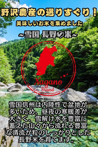 野沢農産 新米 令和7年産 お米 長野県産 無洗米 (30kg, つきあかり)