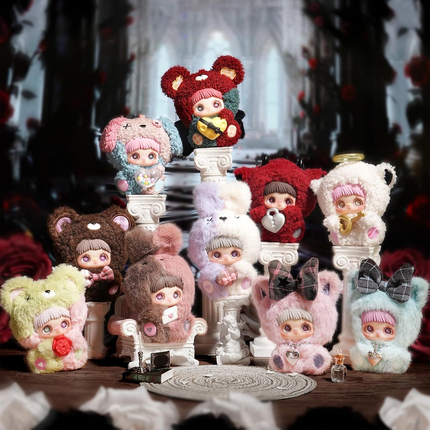 TOP TOY × MayMei「愛とロマンス」シリーズ ぬいぐるみ ペンダント【1ピース】ガチャガチャ ブラインド ボックス フィギュア プラモデル プレミアム おもちゃソフビ 誕生日 プレゼント オリジナル キャラクター クリスマス ギフト コレクター向け