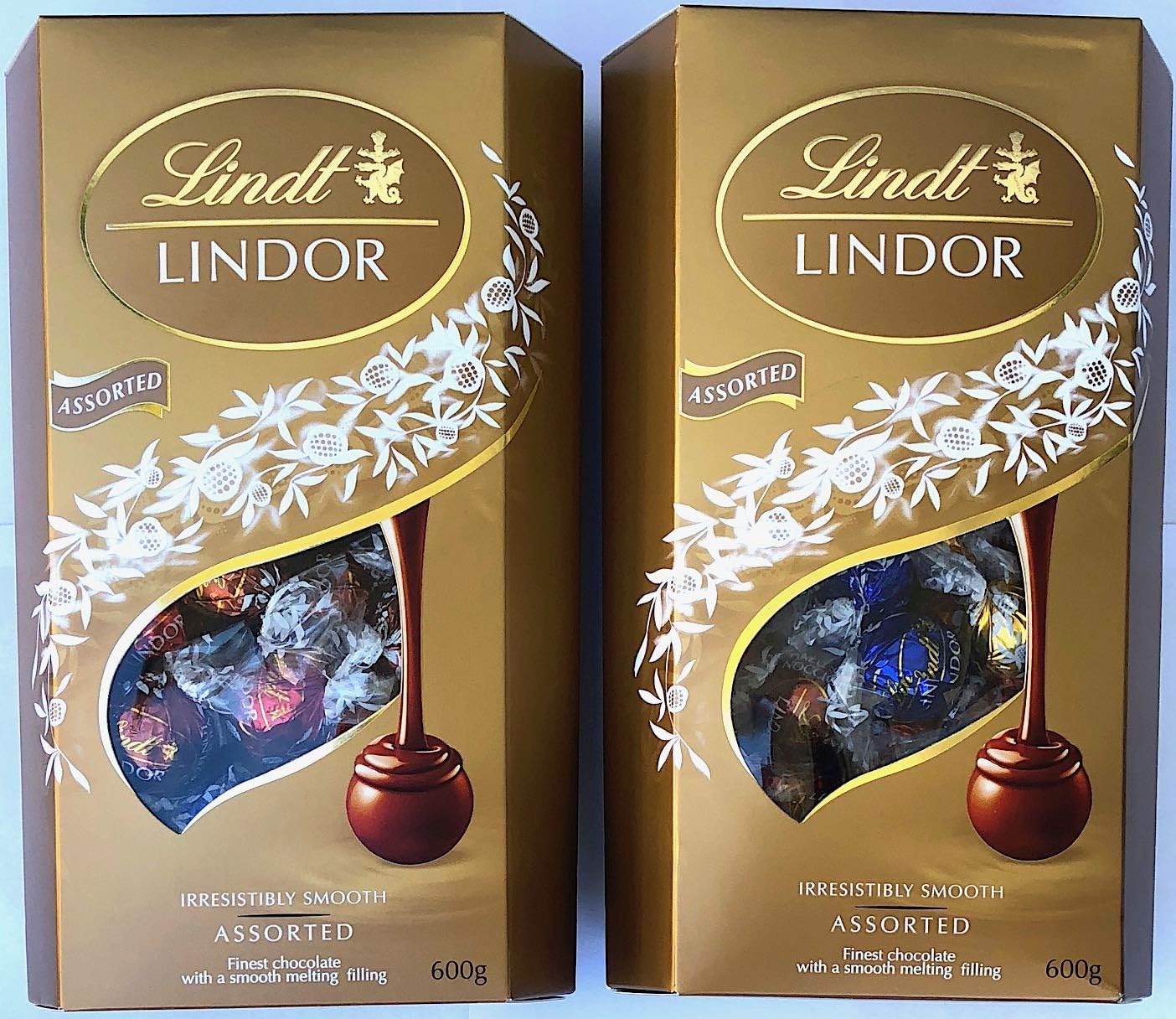 リンツ LINDT リンドール LINDOR アソート ゴールド 4種 個包装 600グラム (x 1)
