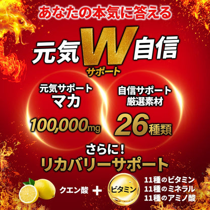 マカ100,000mg 日本製 30日分 GMP認定 ドラゴンマカ 亜鉛 シトルリン アルギニン TOKYOサプリ