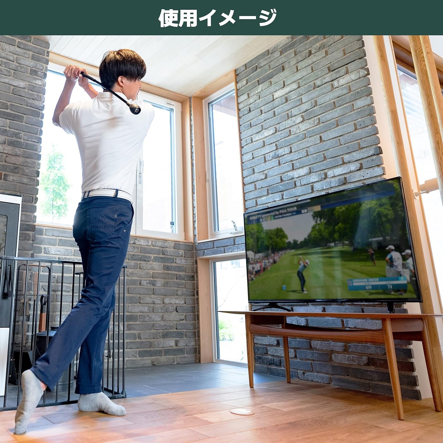 Tabata(タバタ) ゴルフ 素振り スイング改善 空気入れ簡単 持ち運びに便利 トレーニング 練習器具 スイング練習機 ゴルフ練習用品 三角先生 Fit GV0366