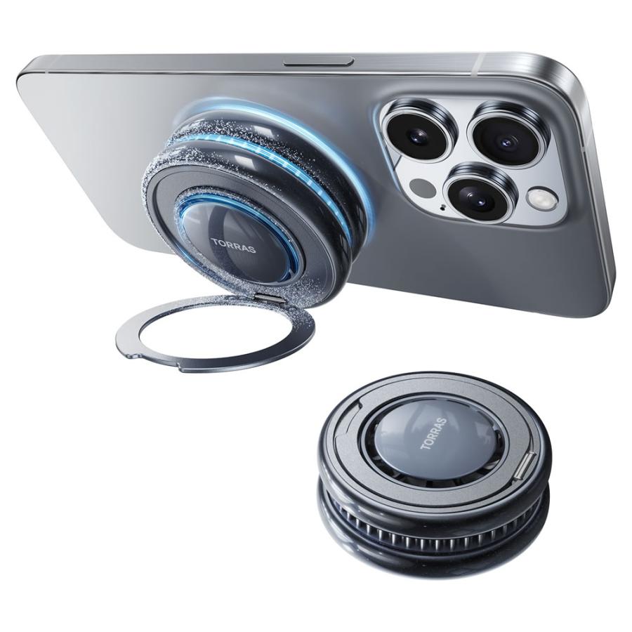 Torras - Ostand PolarCircle Qi2 冷却機能 MagSafe対応充電器 急速充電器 スマホ充電器 携帯充電器 チャージャー ケーブル充電 トーラス正規品　PSE認証